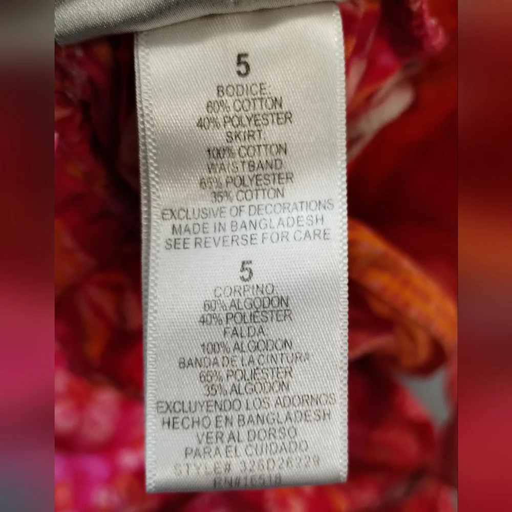 Youngland Girl size 5 Paisley polka dot Floral Stretch A Line Sleeveless Dress - Picture 9 of 13